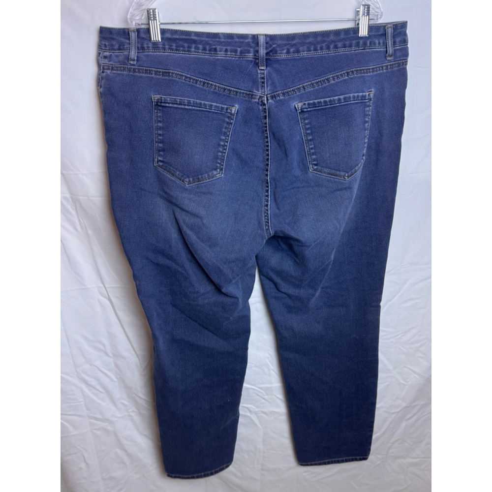 Women's Via Vianna Blue Bridget Slim Leg Jeans 20W - Picture 2 of 8